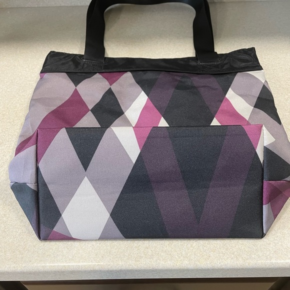 Nike Bag Womens Purple Black Training Purse Fitness Gym Tote Polyester EUC - Picture 3 of 5